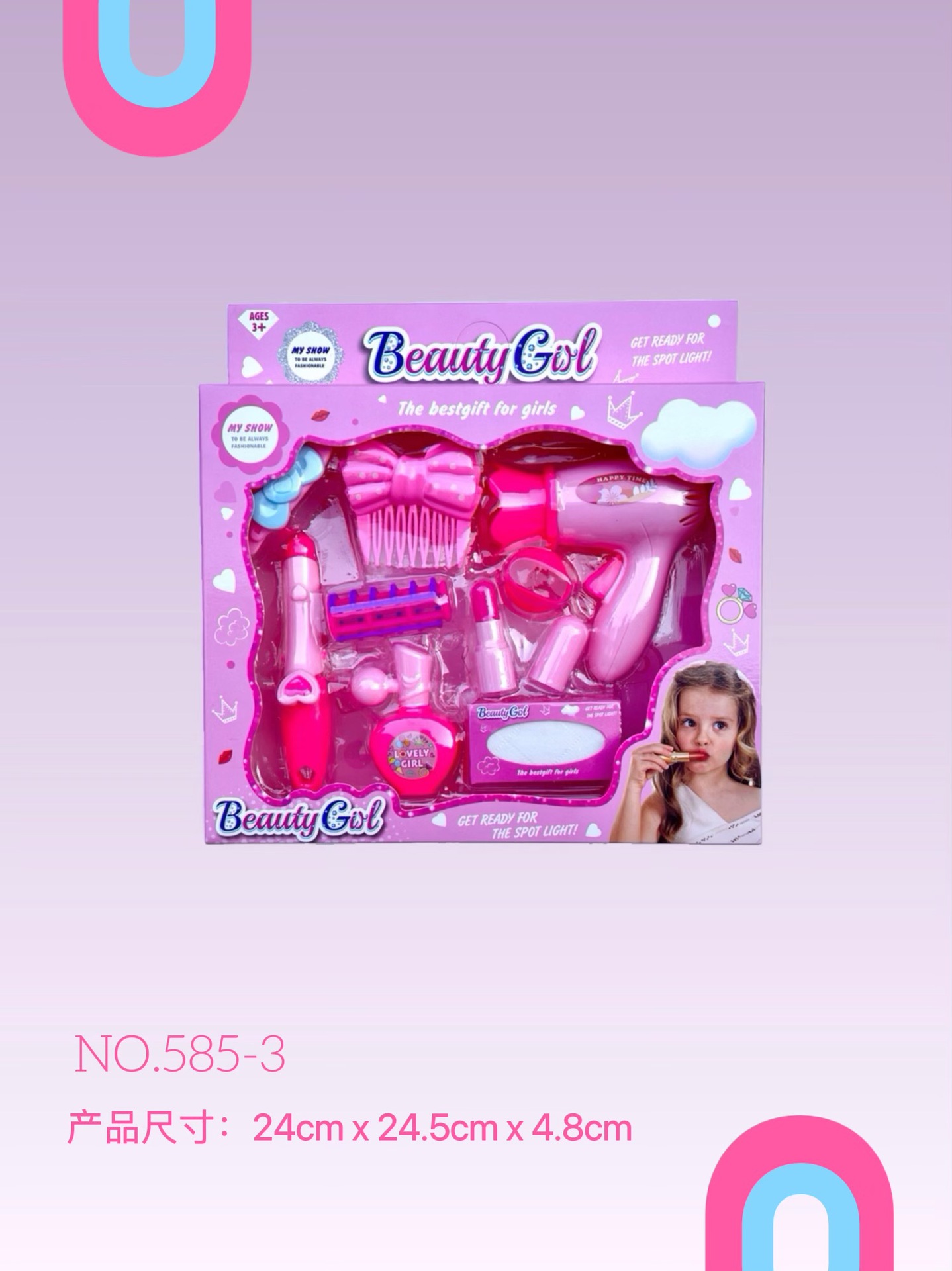 Simulación de juegos de juguetes y accesorios para el hogar, secador de pelo, peluquería, maquillaje, permanente, tocador, juego de juguetes, regalo image 8