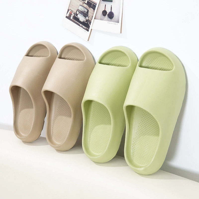 Мужские тапочки с толстой подошвы кокосовые женские тапочки с толстой подошвной большой размер пара круто EVA мягкий подошв внутри комнаты