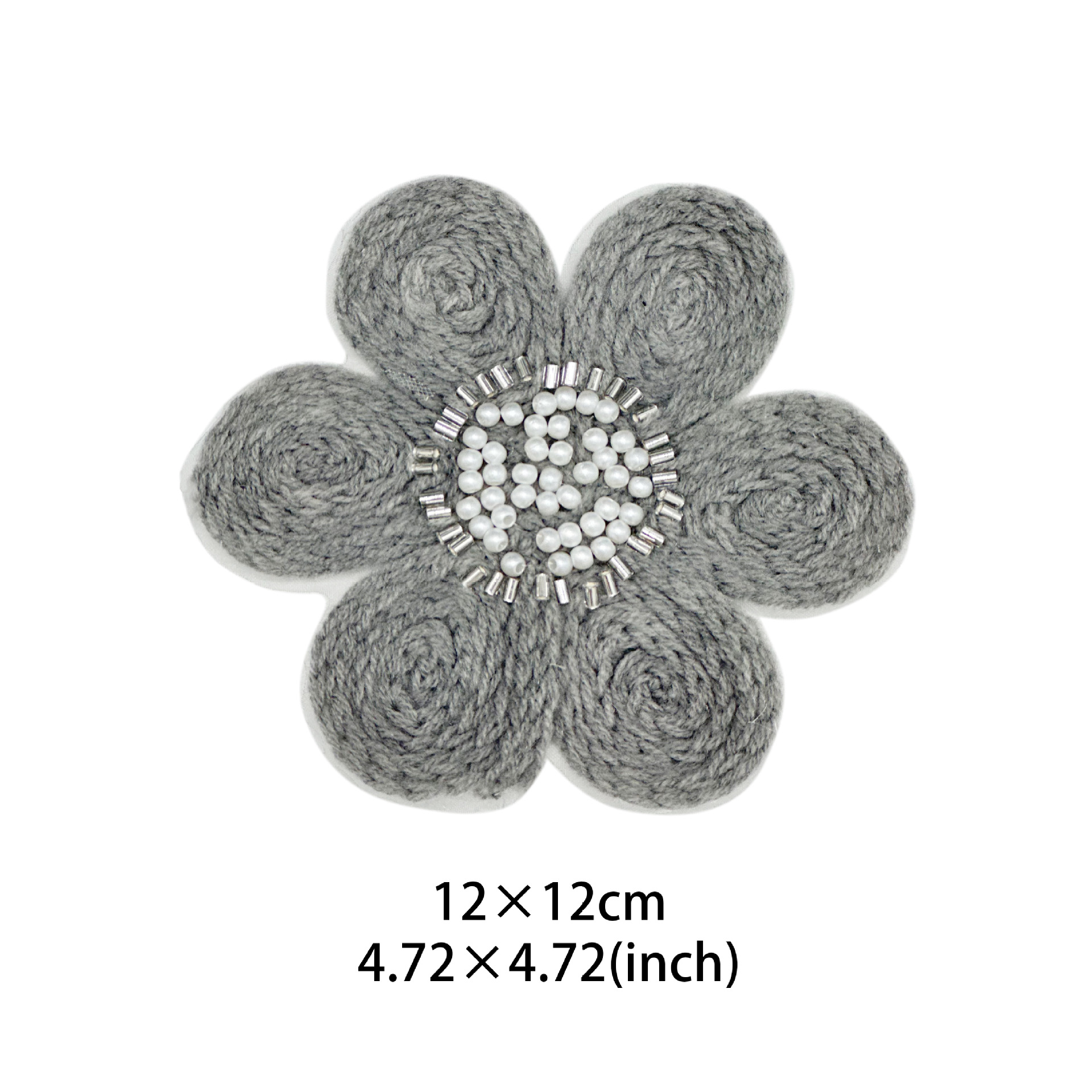 Ventas calientes de gancho tridimensional seis pétalos accesorios de flores de punto sombrero bolsas suéter de viento ropa accesorios de decoración flores