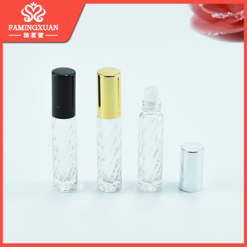 Famingxuan - Botella de Vidrio para Rellenar Perfume, Botella Vacía para Perfume a Granel, Botella de Vidrio con Roll-on de 4 ml, Botella Vacía de Vidrio para Perfume