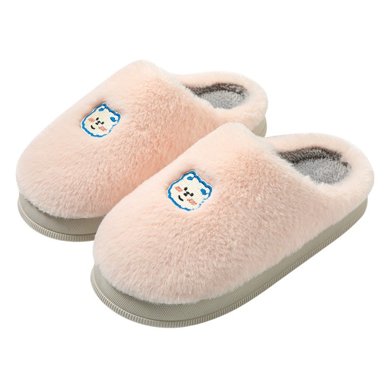 Парные тапочки, зимние домашние Нескользящие утолщенные теплые милые плюшевые хлопковые тапочки, женская оптовая продажа с фабрики