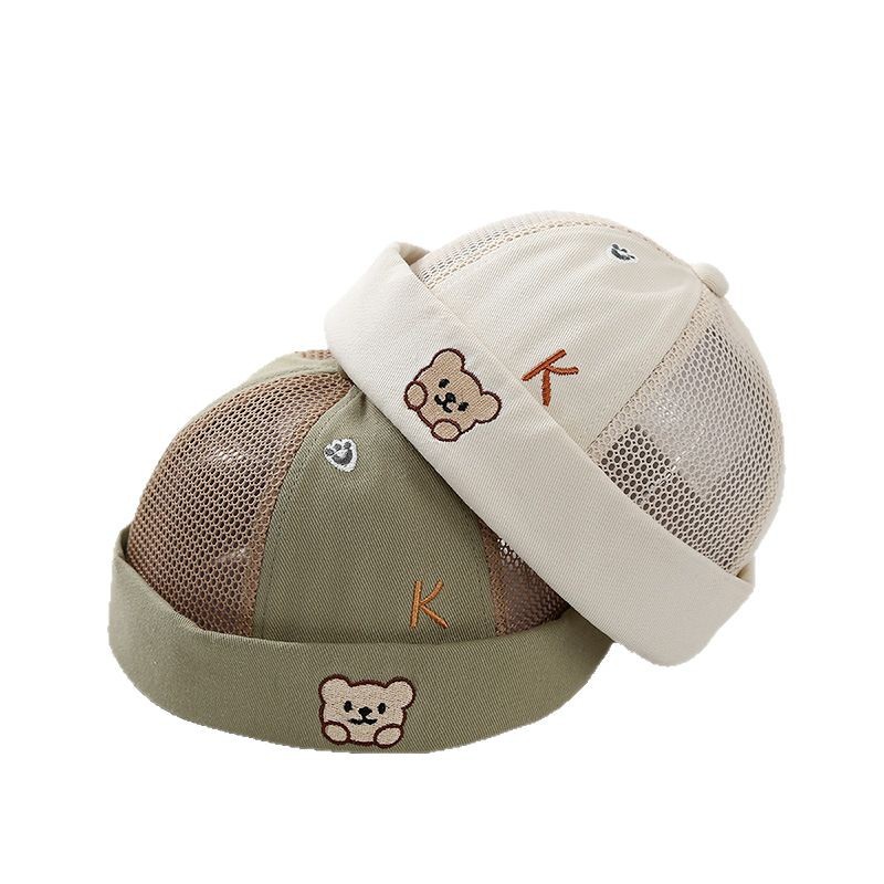 Sombrero de bebé estilo fino de verano, sombrero de propietario de niño lindo, sombreado, protector solar, sombrero de piel de melón para niños transpirable, salvaje