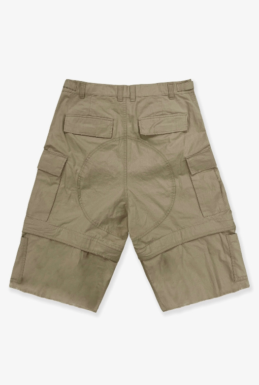 Men's Camouflage Cargo Shorts Loose Fit Deconstructed Streetwear_voghion.com