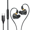 Wired headphones Type-C in ear HiFi line control with wheat mobile game sports headset suitable for Apple 15