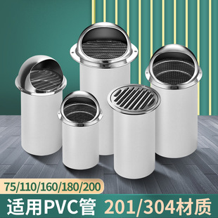 304 Ventilation Cap Stainless Steel Hood Exhaust Mask Wall Air Outlet Outdoor Ventilation Mask Windshield Breathable Cap