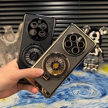 解压陀螺支架适用华为mate60Pro超薄散热网壳mate50pro全包手机套