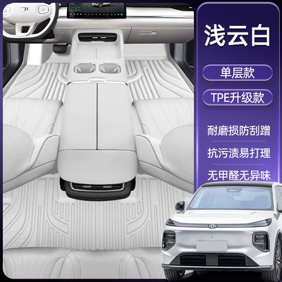Interior Accessories, Environmentally Friendly Double-Layer – Modelə uyğun ayaqaltı - light-cloud-white-single-layer-foot-mat