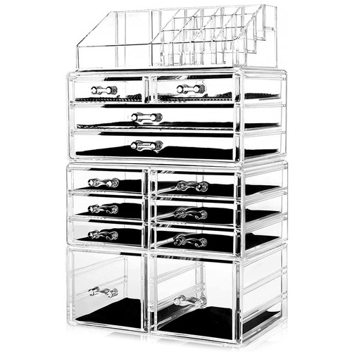 Cross-border acrylic storage box cosmetics multi-layer set transparent skin care product organizer drawer jewelry storage rack