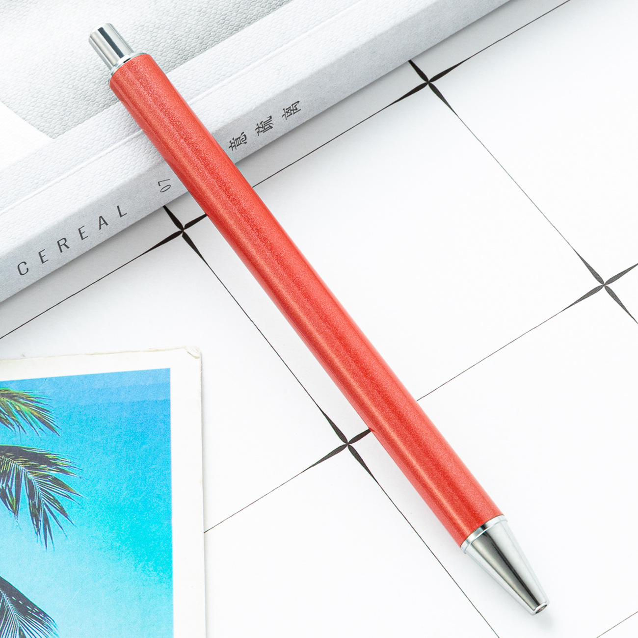 Bolígrafo de prensa de nuevo estilo, brillo creativo, regalo publicitario de metal, bolígrafo, logotipo imprimible, bolígrafo de prensa al por mayor