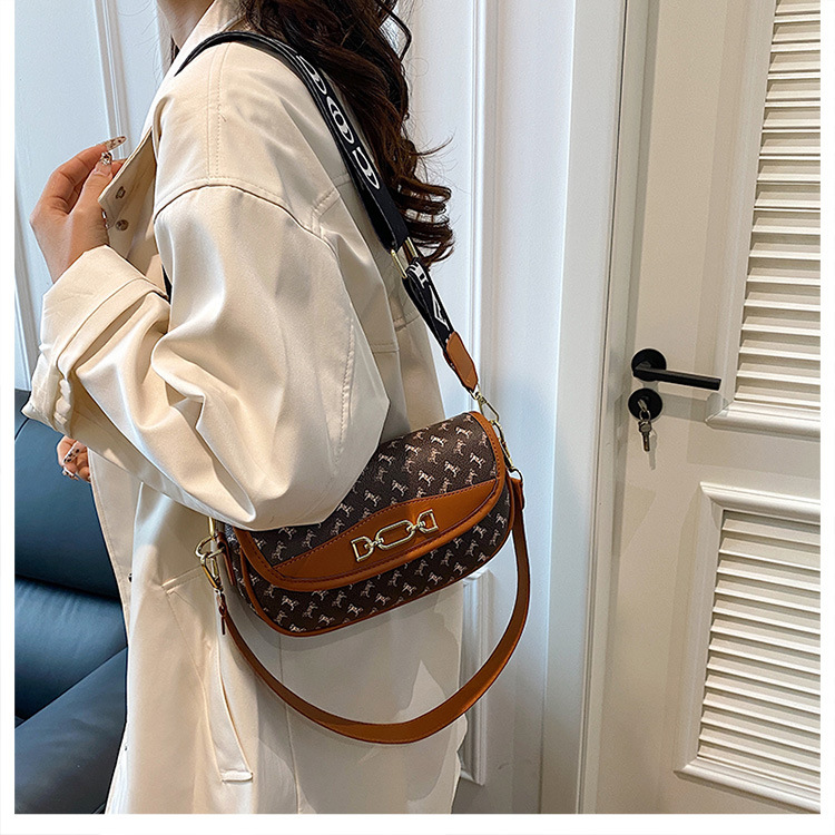 New High-end Fashion Texture Printed Armpit Bag European And American Retro Trend Handheld Single Shoulder Diagonal Cross Bag Popular Item_voghion.com