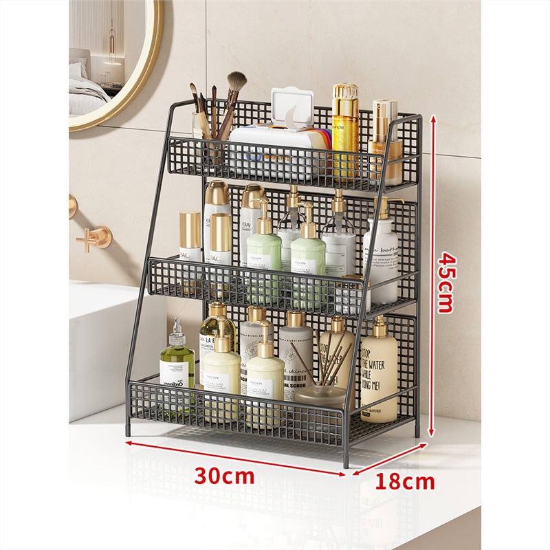 Estante Organizador para Lavabo de Hierro de 4 Niveles para Baño