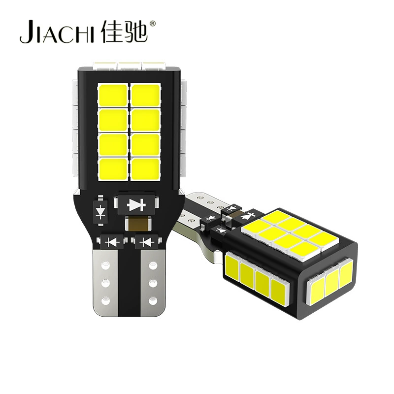 Кросс-бордерная светодиодная лампа заднего хода T15 для автомобиля 2835 27SMD высокой яркости с декодированием T16 W16W квадратная CANBUS