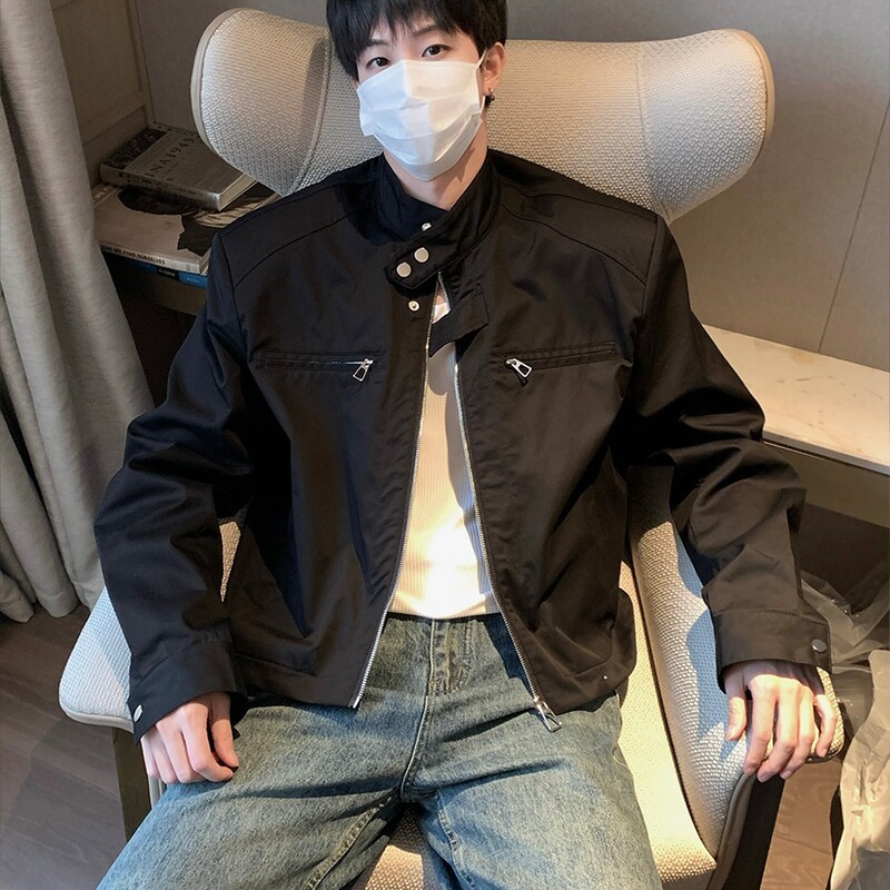 Advanced Shoulder Pad Short Functional Jacket Men's Spring and Autumn Niche American Style High Street Fashion Brand Vibe Fan Car Jacket