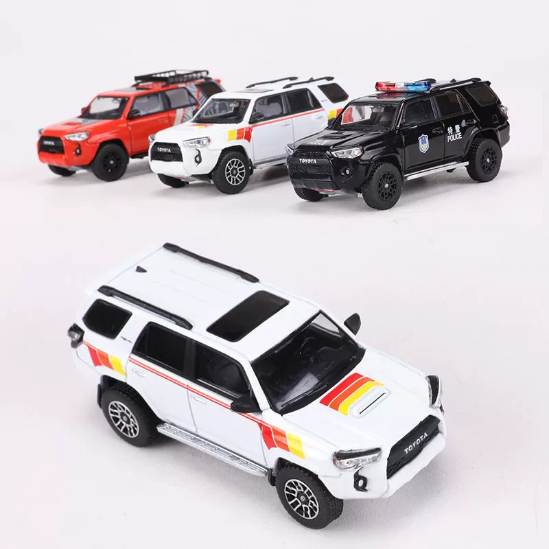 GCD Toyota, внедорожник, реалистичная металлическая модель автомобиля, масштаб 1:64, подарок на день рождения