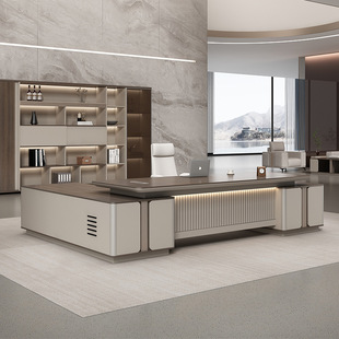 Light Luxury Boss Office Table and Chair Combination Simple Modern Chairman's Office Boss Table Single Class Manager Table