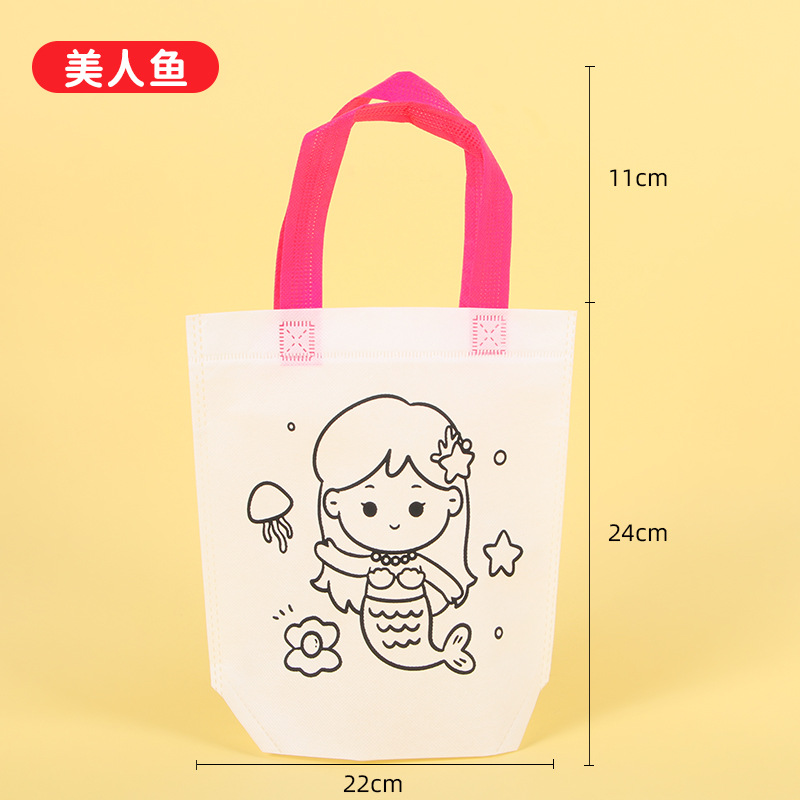 Bolso de graffiti de pintura de bricolaje hecho a mano para niños