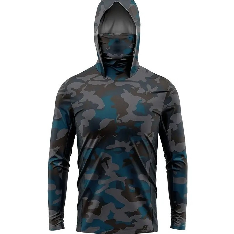 Pelagic Fishing Hoodies Men's New Summer Sun Protection Breathable Long-Sleeved Hooded Mask Fishing Suit