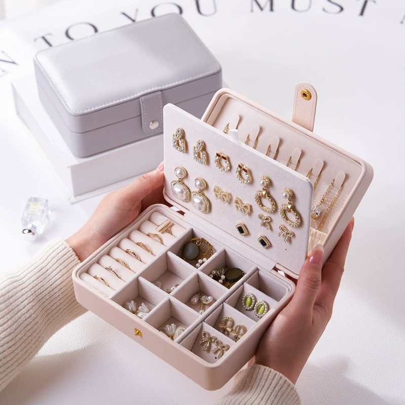Новый pupu трансграничная коробка для хранения ювелирных изделий портативный путешествия золотое ожерелье кольцо серьги ювелирные украшения коробка для хранения
