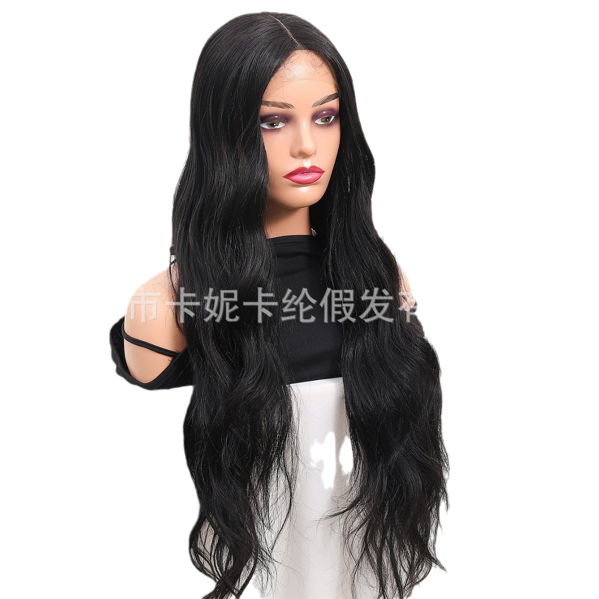 NEWLOOK nuevo tipo de pelucas negras transfronterizas europeas y estadounidenses de cabello de encaje de cabello real.