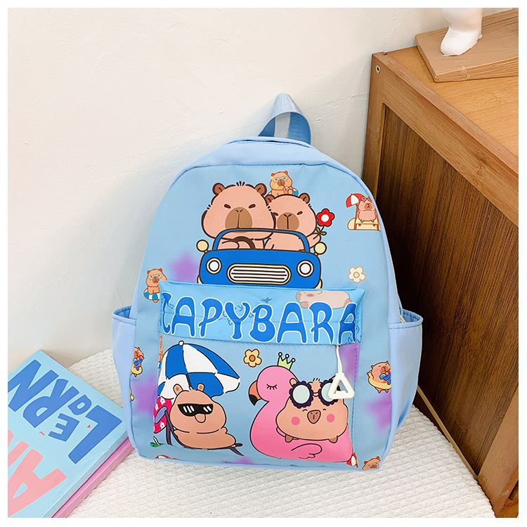 Fashionable kindergarten cute cartoon backpack, Kapibala popular small schoolbag new style, 3-6 years old children's shoulder trend undefined