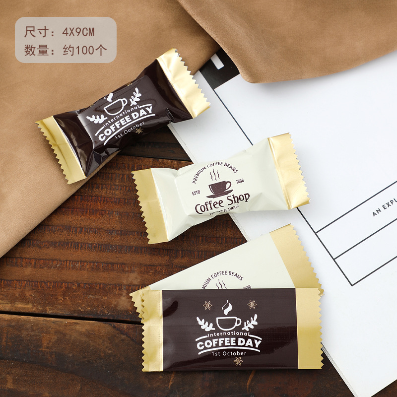 Nueva bolsa de envasado de turrón para hornear espesado máquina de dulces bolsa de sellado transparente de papel de caramelo toffee bolsa de embalaje al por mayor