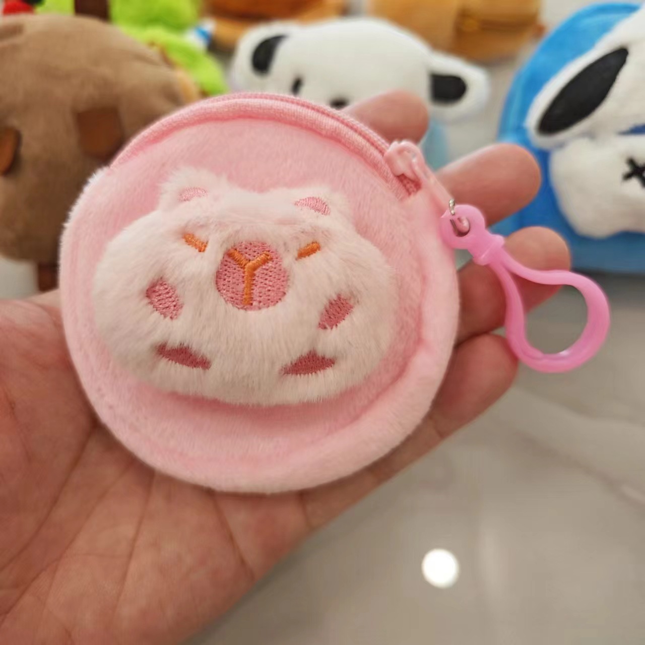 Pink kapibala-round bag