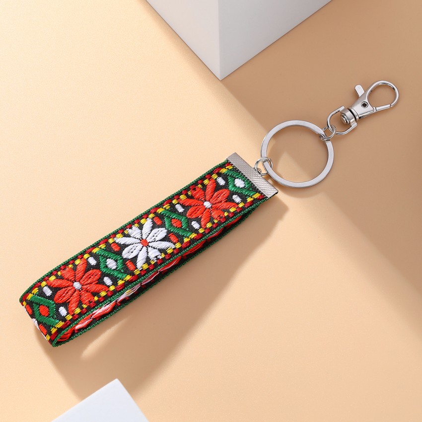 1 Piece Retro Ethnic Style Geometric Metal Knit Unisex Keychain display picture 9