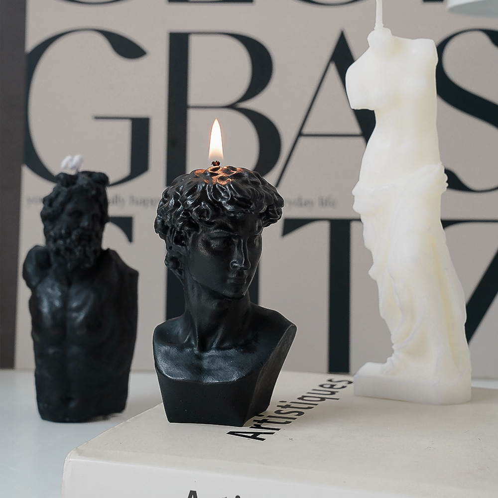 大衛雕像香薰蠟燭批發candle伴手禮創意裝飾禮物維納斯香氛造型蠟