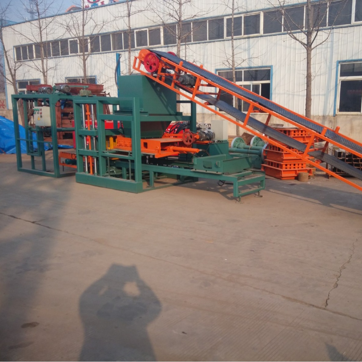 QT4-20 半自动液压混凝土砖机 液压空心砖机 水泥砖机