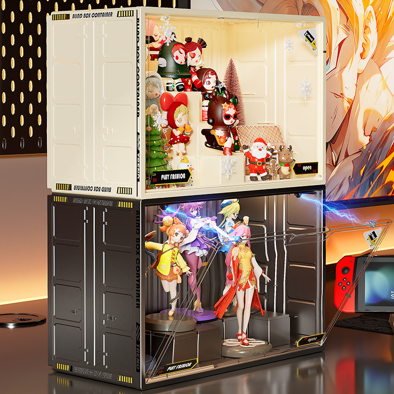 ブラインドボックス収納ディスプレイスタンドドーパミン人形モデル収納ボックス防塵ビルディングブロック人形手作りディスプレイキャビネット|undefined