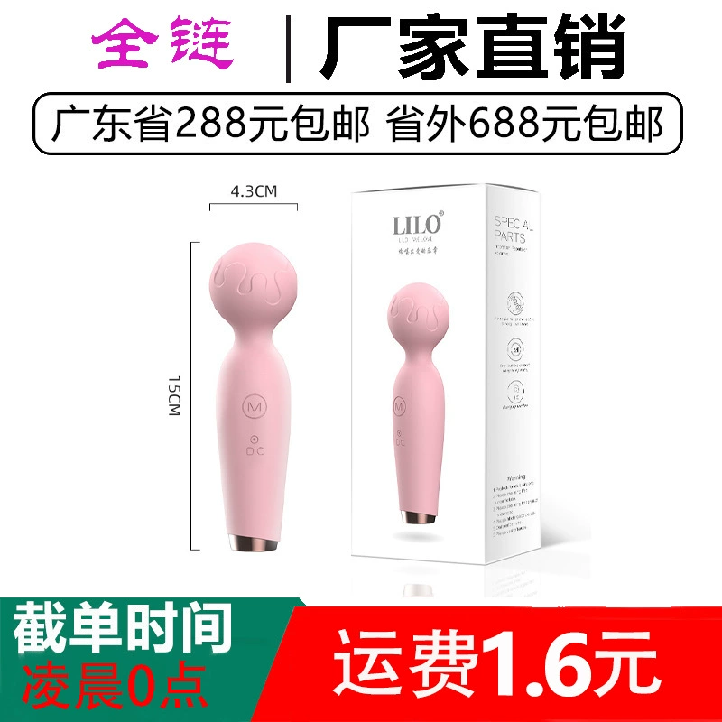 Mini Rechargeable Wand Vibrator (Laile) Silicone, Variable-Speed Personal Massager 15 cm