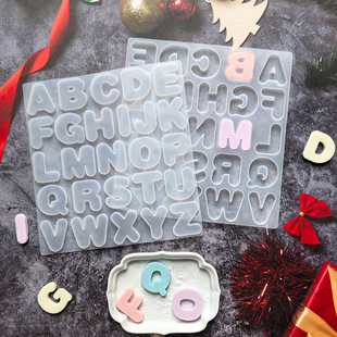 Gum Drops 26 Positive English Letter 224 Chocolate Silicone Mold Candy Dessert Mold Cake Baking Mold