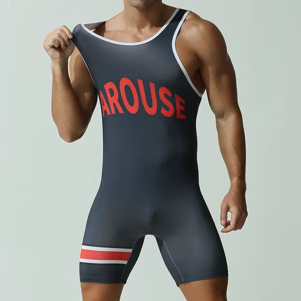 New Men's Wrestling Suit from Tauwell, Specially Designed for Multifunctional Training and Fitness, Men's One-Piece Gymnastics Suit
