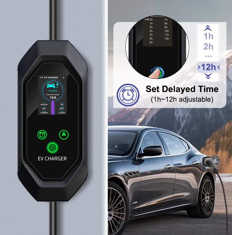 TYPE2 charging station 7KW European standard Tesla AITO new energy vehicle portable on-board charging gun charging station