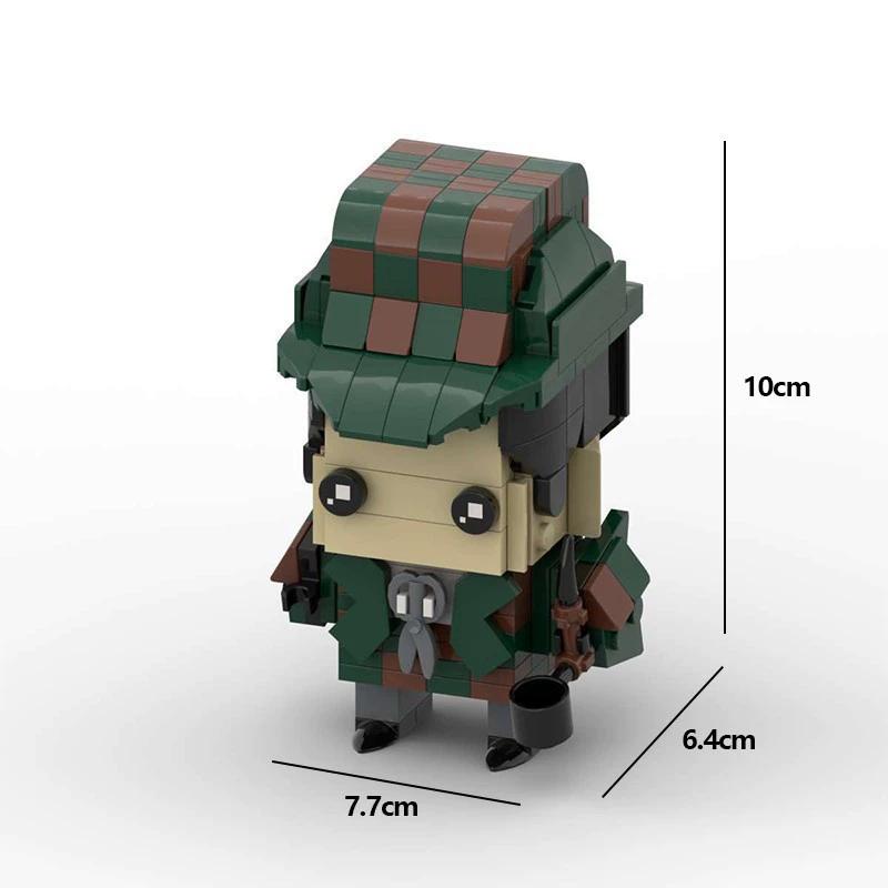 Creative doll DIY assembly MOC compatible LEGO building blocks Sherlock Watson children's model brick gift