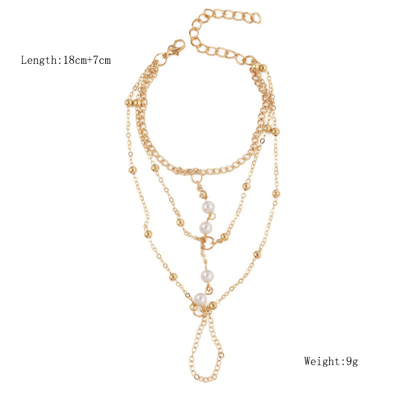 Pearl Splicing Finger Chain Multi-layer Bracelet Wholesale Nihaojewelry display picture 1