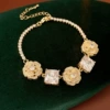 Golden white bracelet