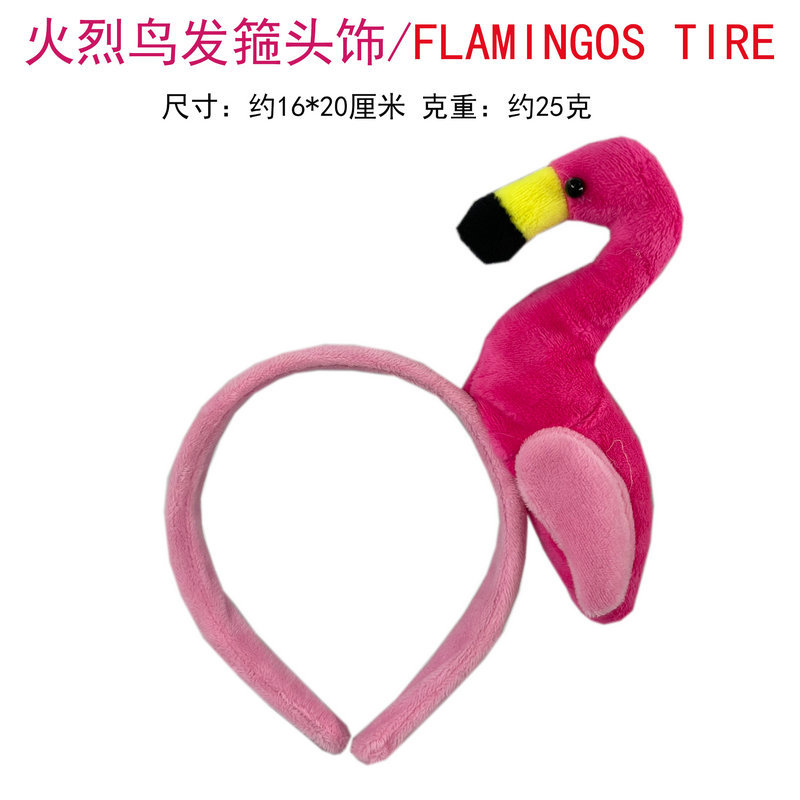Nueva decoración de Halloween tocado Flamingo diadema fiesta cumpleaños los niños tocado Cosplay apoyos rendimiento