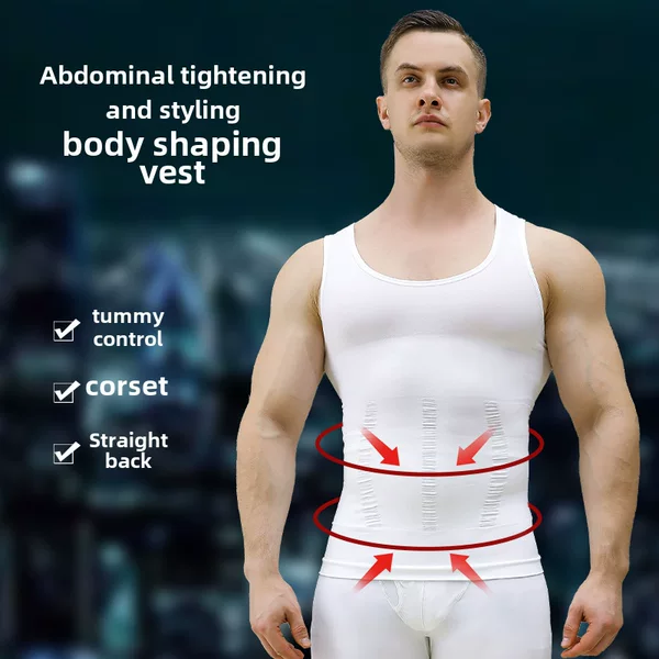 Cross-Border Seamless Men's Shapewear Corset, Tummy Control Corset, Body Hide, Fitness Bottoming Racer Vest Db01