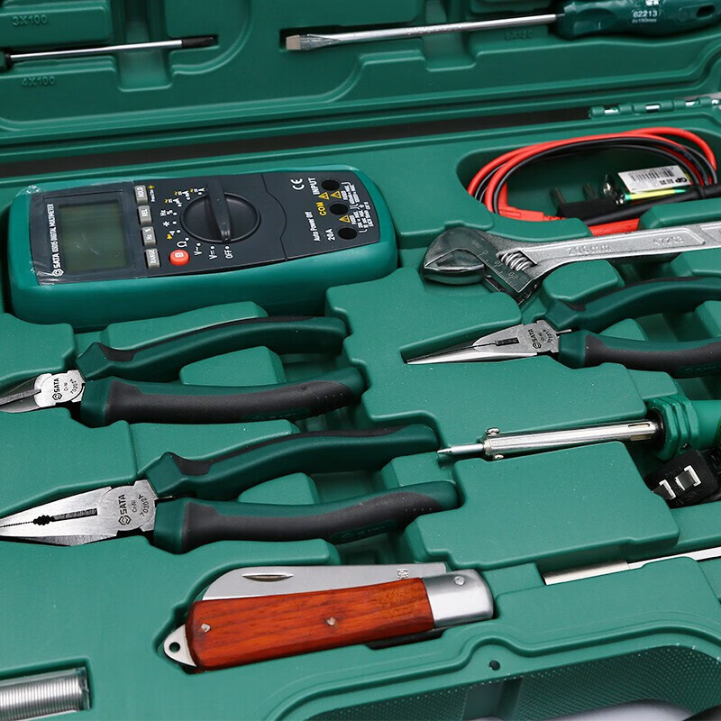 Set de herramientas de telecomunicaciones SATA 09535 de 56 piezas