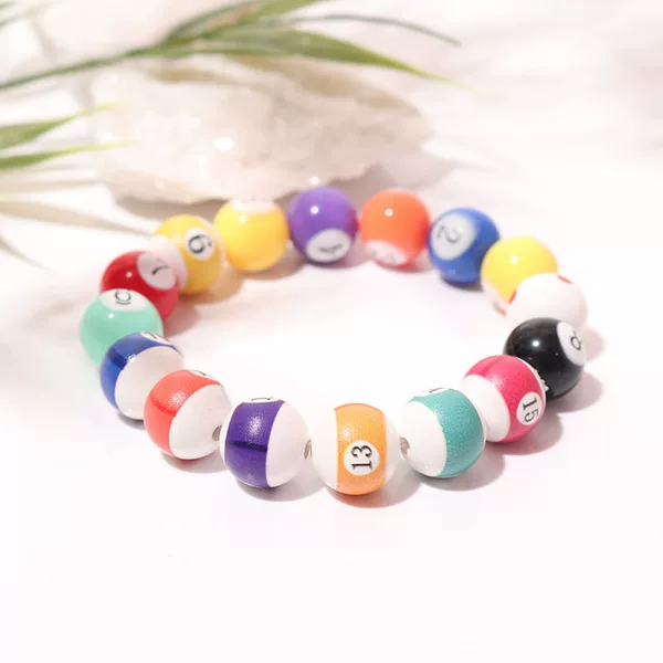 TikTok Explosions Black 8 Billiards Bracelet Men's Lucky Numbers Do Not Fade Men's Bracelet Advanced Beaded Bracelet