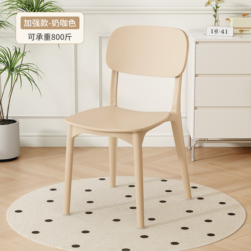 Silla de maquillaje nórdica moderna y simple, silla de escritorio individual, taburetes, silla de comedor de plástico, silla de comedor de larga duración