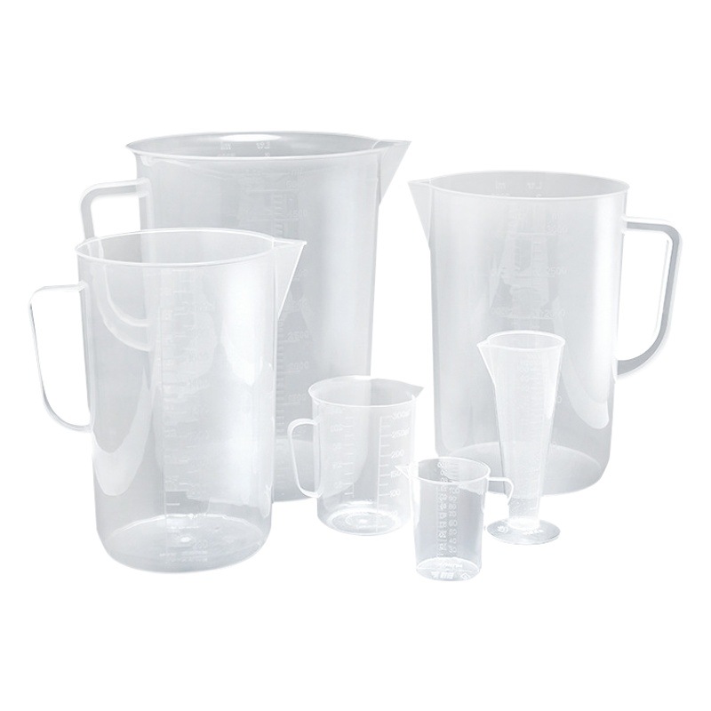 Plastic Measuring Cup with Scale, Commercial Pp Measuring Spoon for Milk Tea, Coffee Baking Beaker 1/2/5000ml