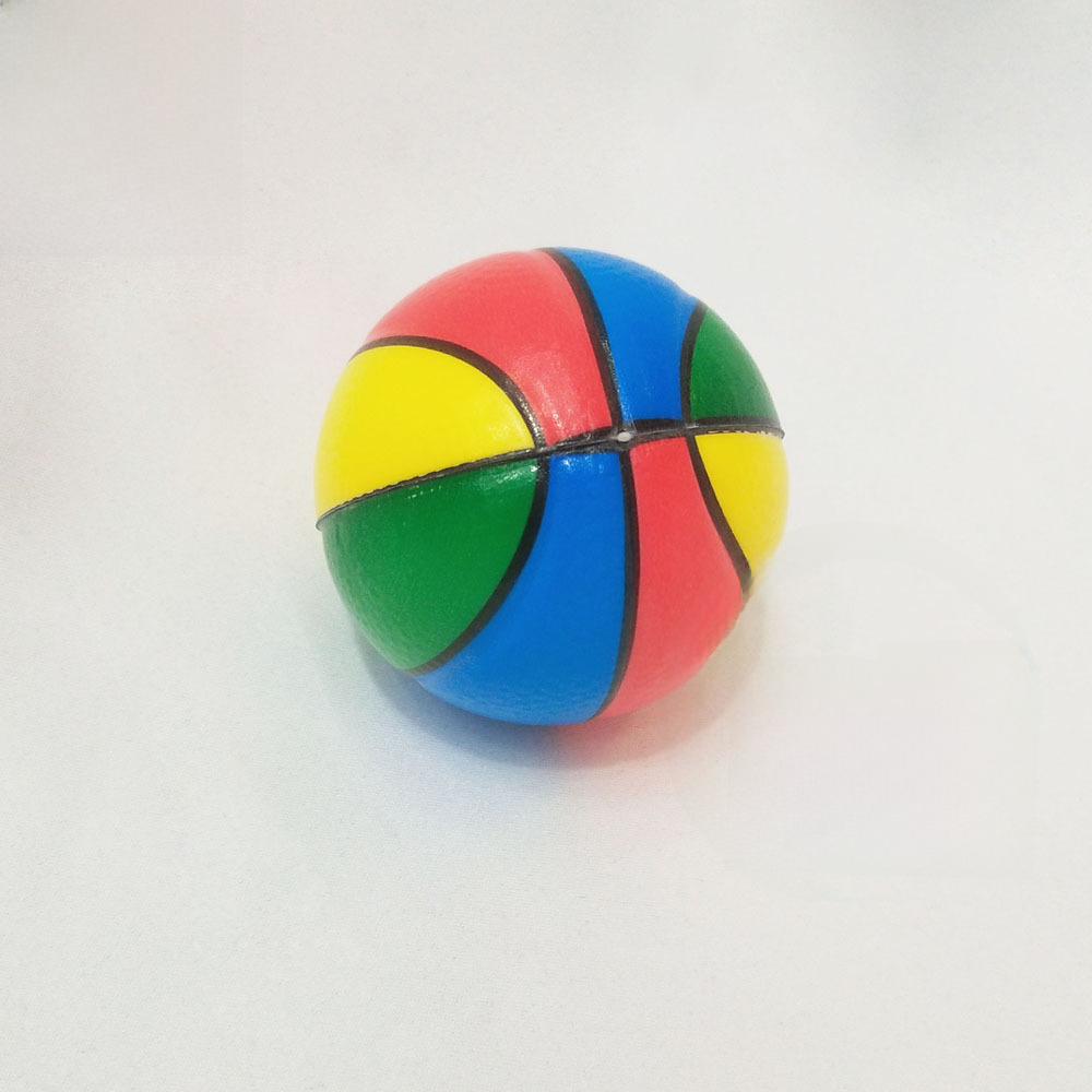 63mm four-color basketball pressure ball Pu ball wholesale color basketball educational toys sponge vent ball wholesale manufacturers