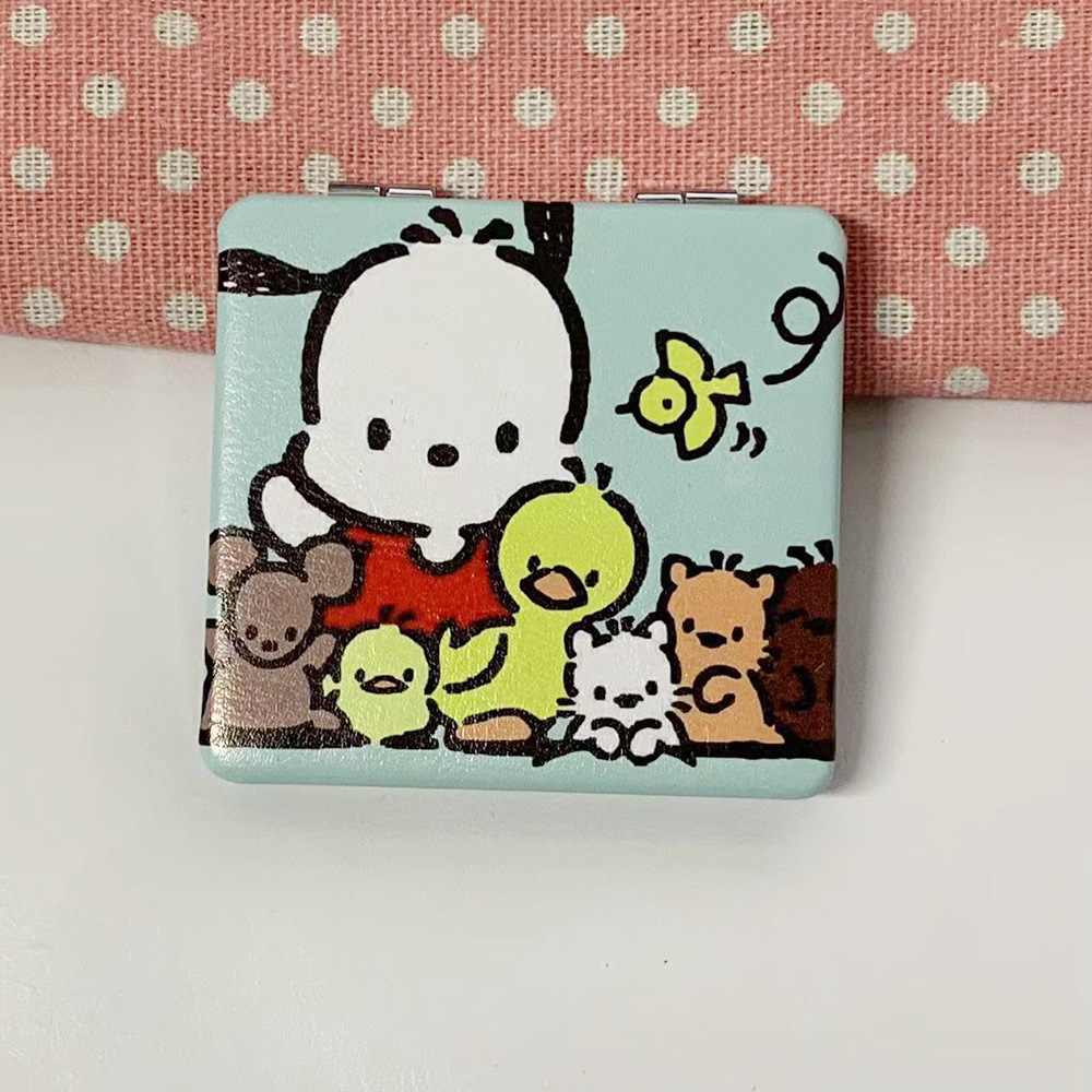 Nuevo perro Pacha osos de fresa doble cara plegable espejo de maquillaje tienda en línea tienda de espejo pequeño fábrica al por mayor