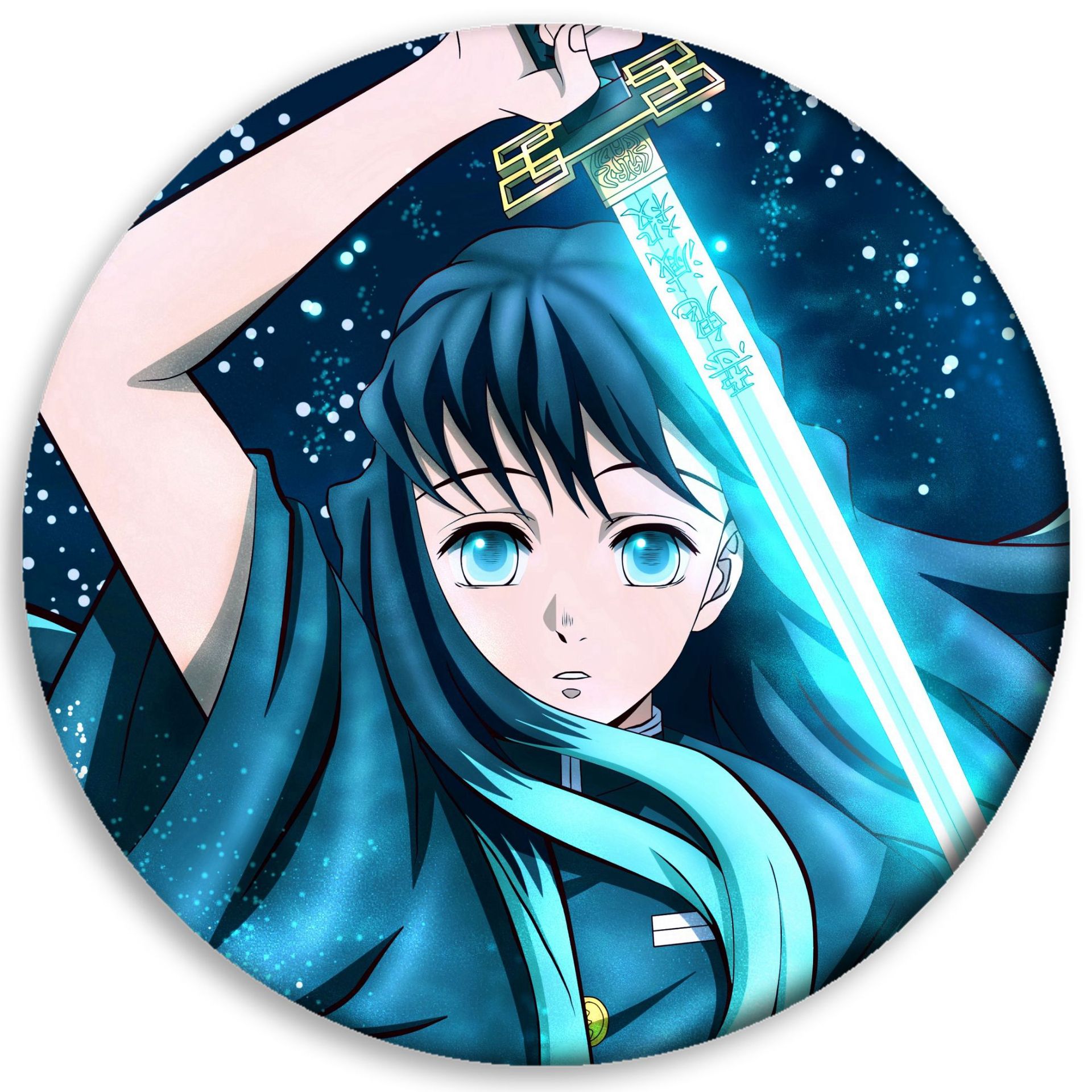 Ghost Blade insignia anime periférico carbón Zhilang usted frijoles mi esposa Shan Yi insignia barra redonda colgante