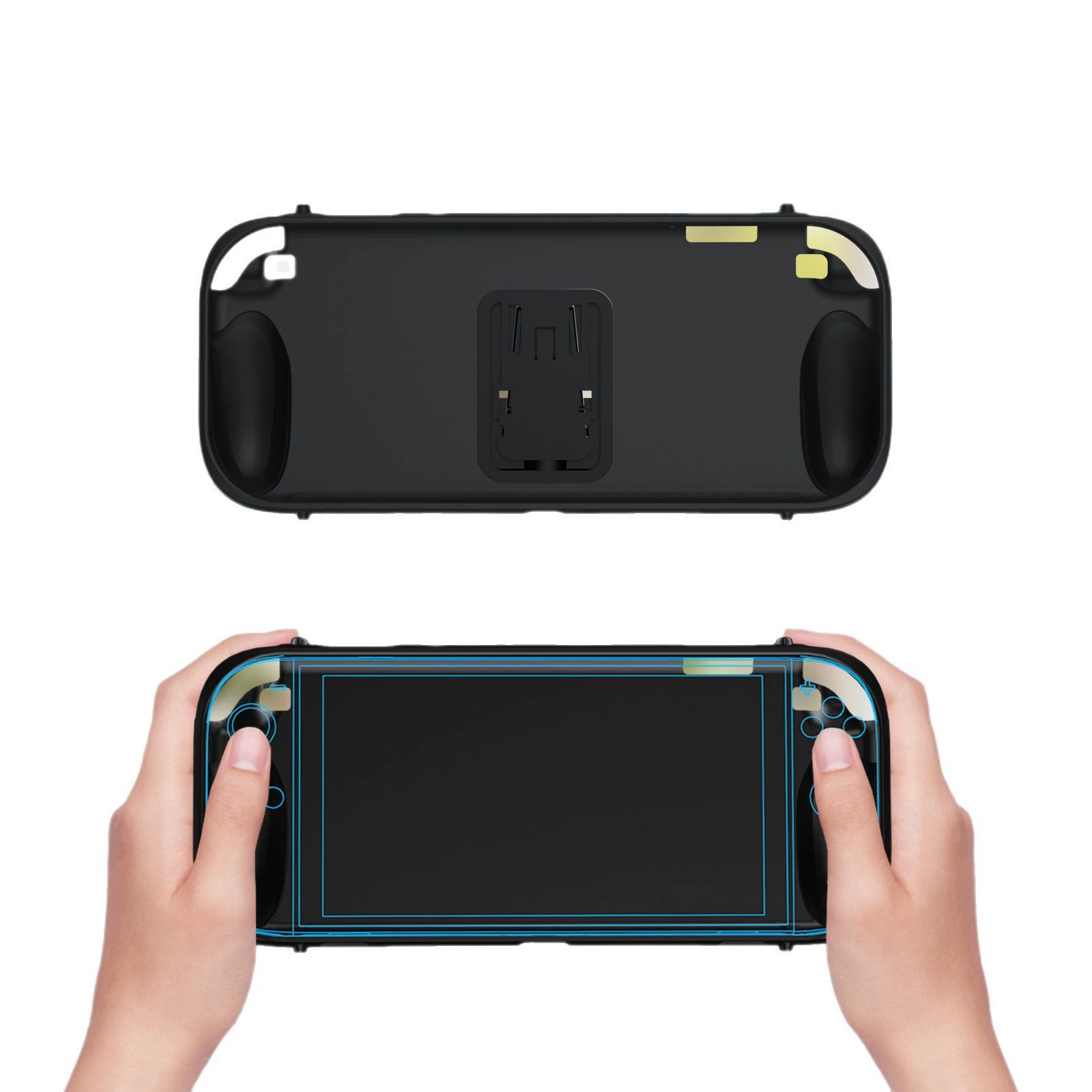 [Полное покрытие TPU чехол для Switch2 с подставкой и съемной крышкой]