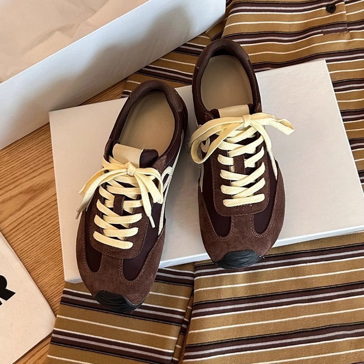 La marea no es sur ~ Nuevo súper fuego Forrest Gump zapatos de entrenamiento alemán con cordones para mujer zapatos deportivos casuales de moda retro para mujer