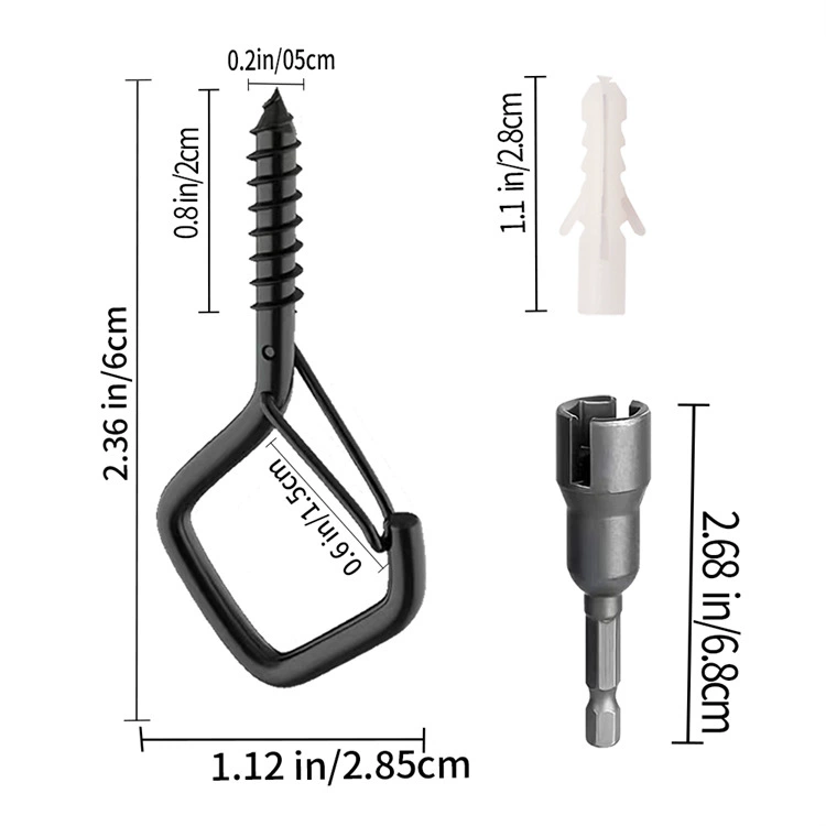 New product Amazon hot -selling explosive diamond -shaped hook square hook light string linked Q -shaped hook -shaped sheep eye hook