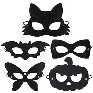 Cross-Border Spot Halloween Felt Masks Adult Party Party Eye Mask Decoration Children's Stage Performance Props